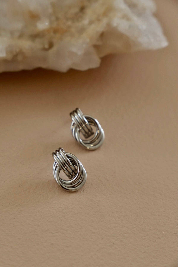 TRINITY KNOT STUDS- SILVER