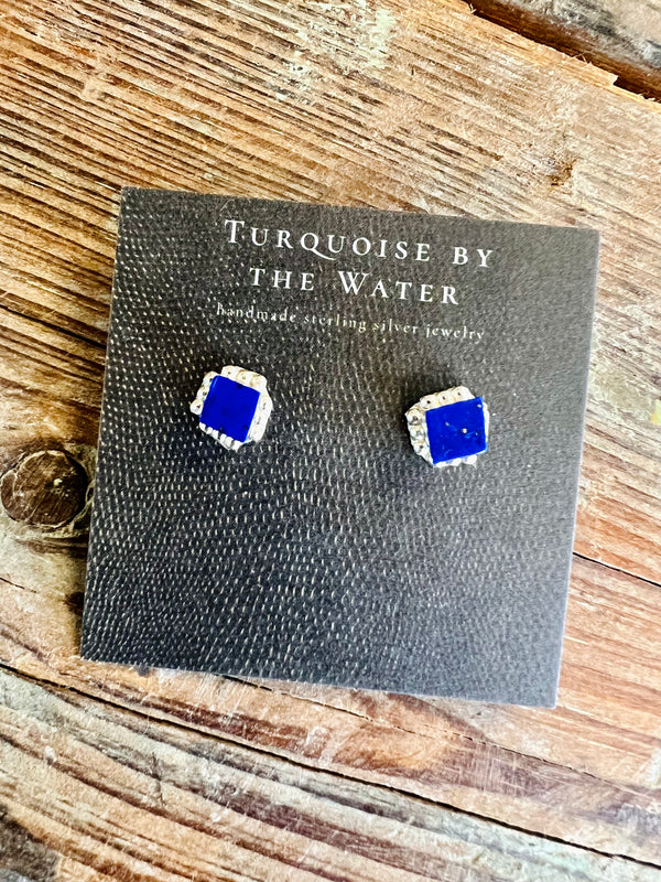 Lapis Square Studs