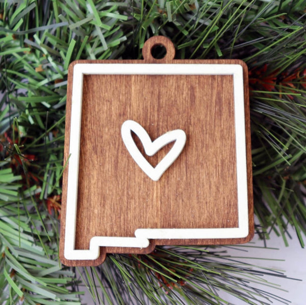 New Mexico Heart Ornament