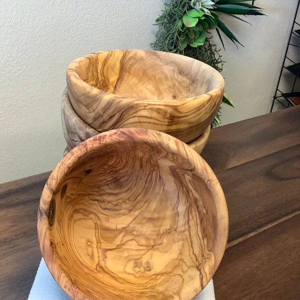 Pure Olive Wood Bowl - Round