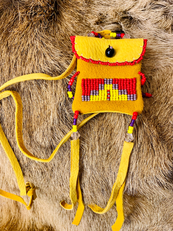 Little Miss Coin Purse • Red Beadwork