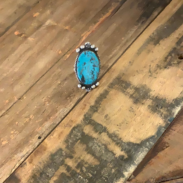 the Oval turquoise ring