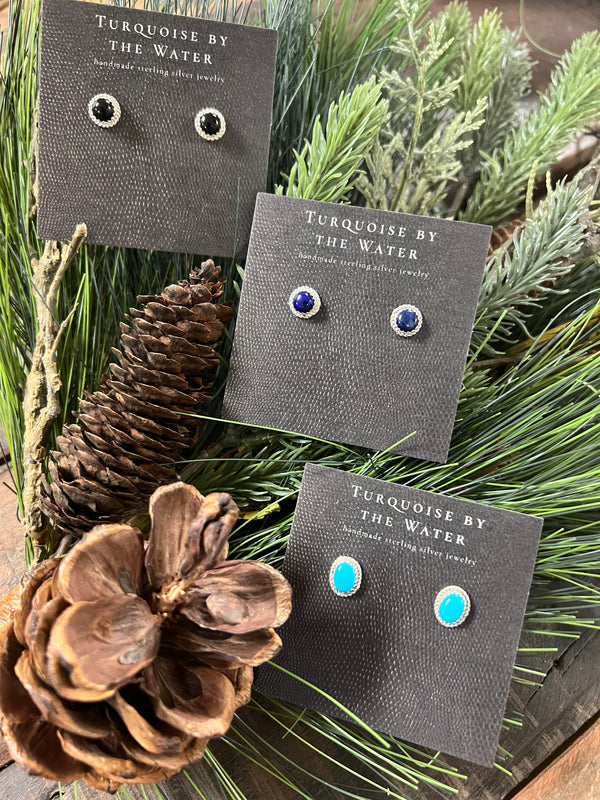 Lapis - Deep Blue Studs