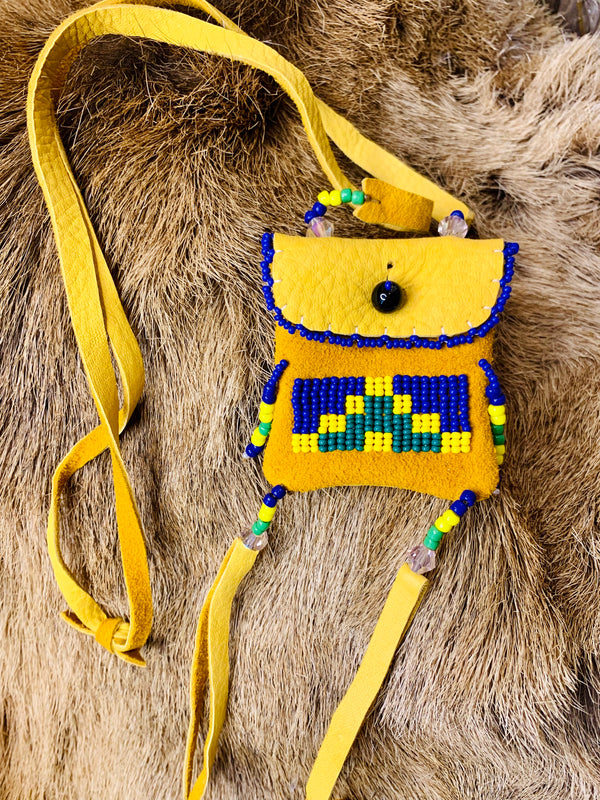 Little Miss Coin Purse • Purple Beadwork