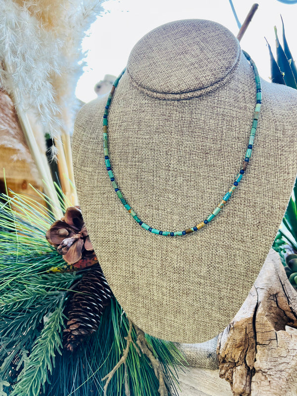 Simple & Stylish Turquoise & Lapis Choker