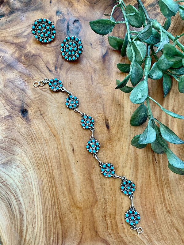 Cluster Link Turquoise Bracelet