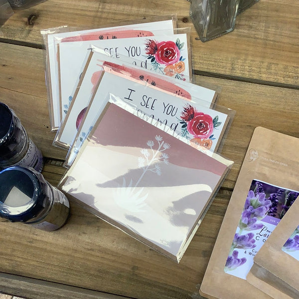 Hand Painted Single Note Cards