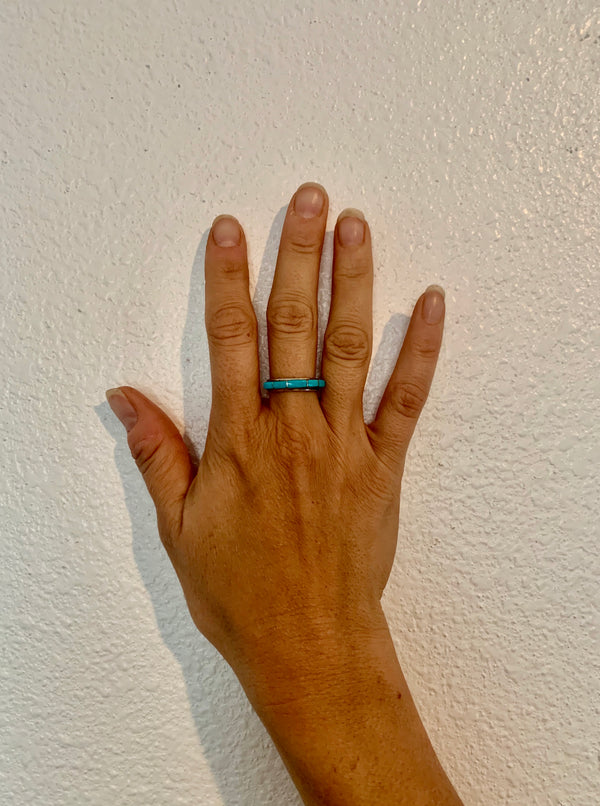Single Stack Zuni Inlay Ring