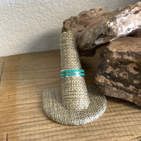 Double Inlay Turquoise Ring