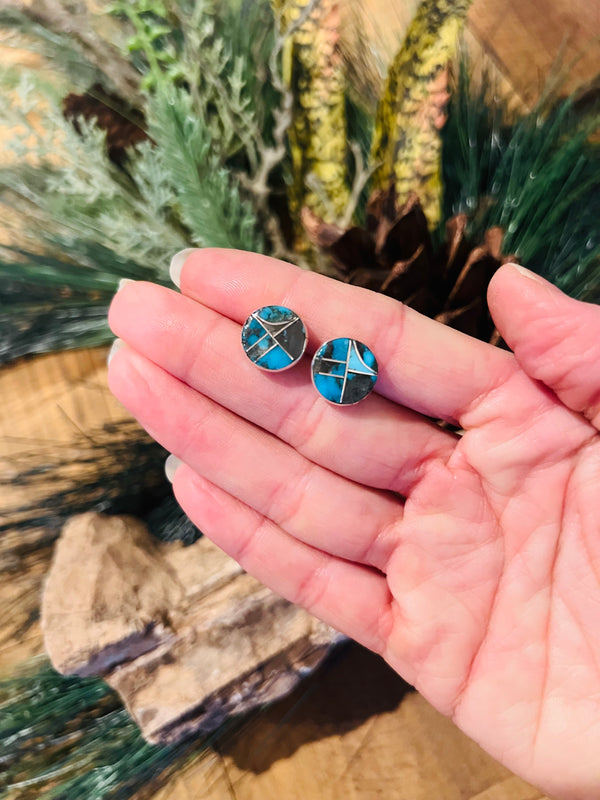 Turquoise Inlay Studs