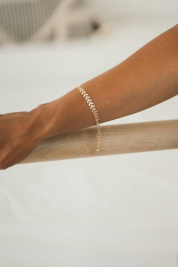 Laurel Bracelet: Satin Gold Plated