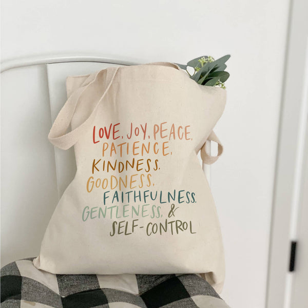 Canvas tote bag | Reusable bag | Fruit of the Spirit