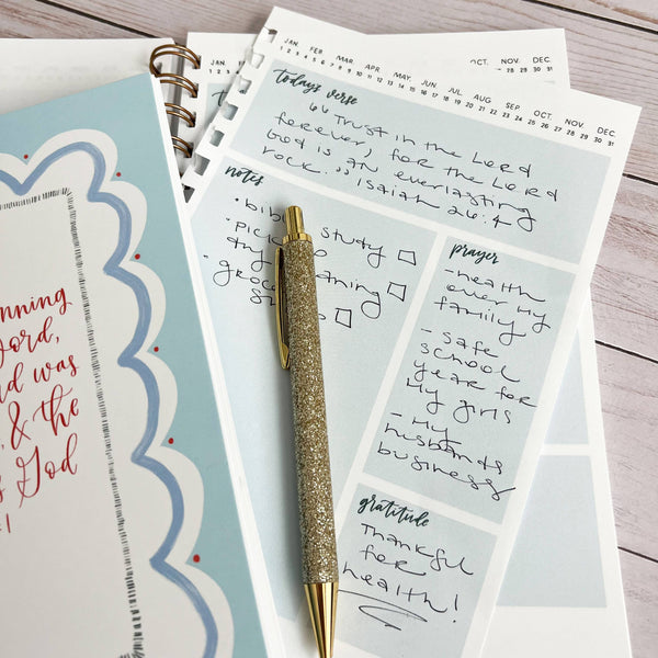 Bible study notebook | Bible journal | Christian notebook: Blue
