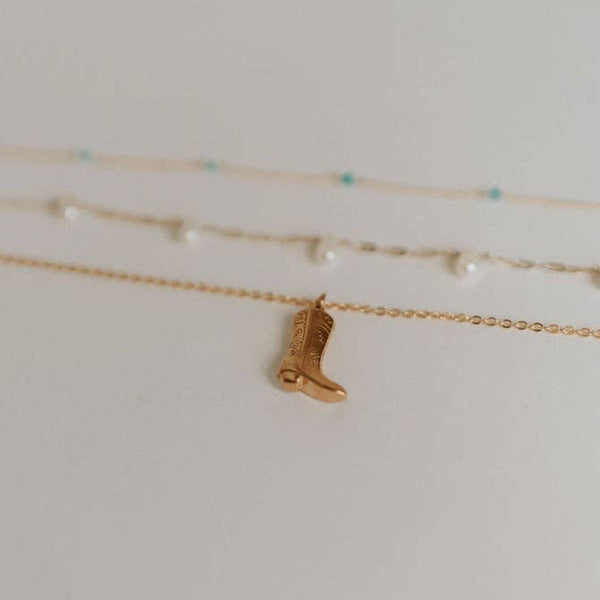 Dolly Boot Necklace: 17.5"