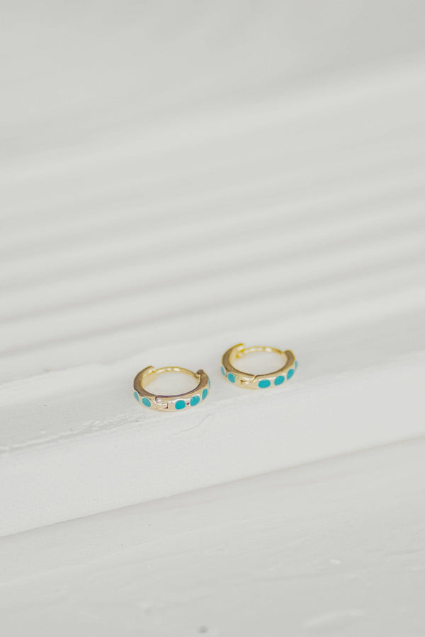 Turquoise Huggie