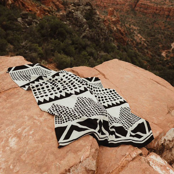 Adobe Boho Geometric Throw Blanket - Cozy, Southwest/Aztec: Standard 50"x60"