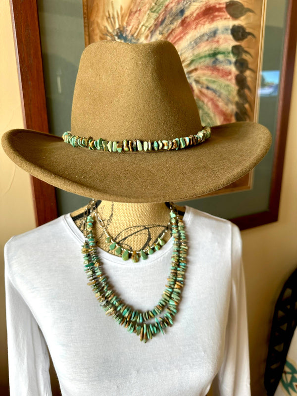 Natural Turquoise Chip Necklace, Layering Necklace, Stacked Necklace: 5-8mm Natural turquoise chips