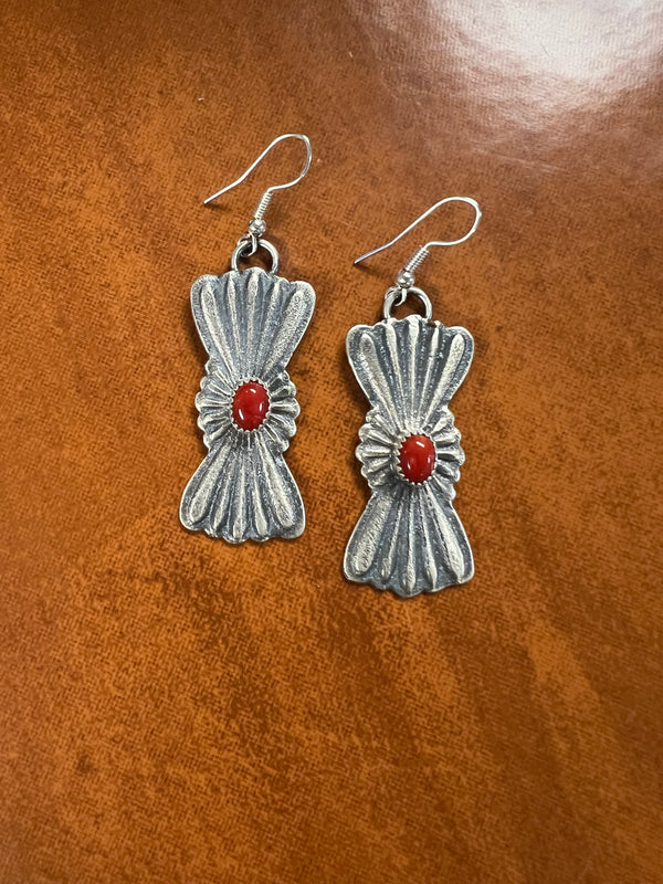 Coral Sandcast Necklace & Earring Set