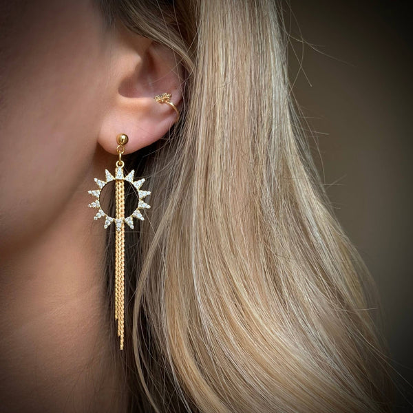 SALT - SUNBURSTS | boho-chic | sun tassel earrings