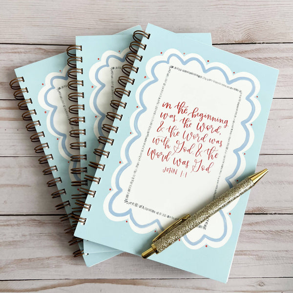 Bible study notebook | Bible journal | Christian notebook: Blue