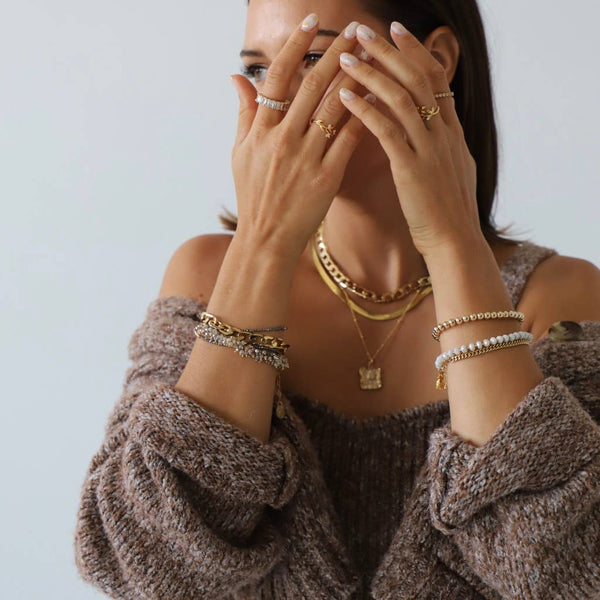 GOLD FILLED BEADED BRACELETS: 4MM