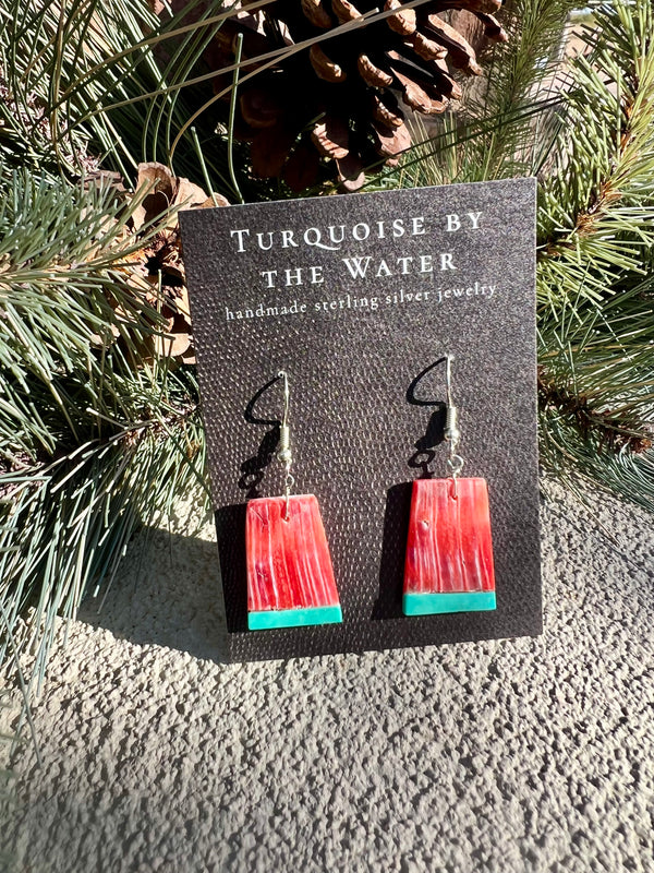 Red & Turquoise Dangle - Style 6