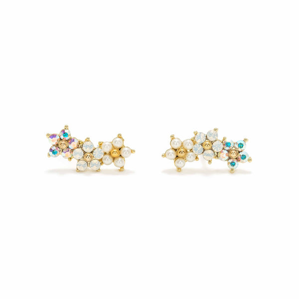 Floral Climber Earrings | Floral Ear Climbers | Spring Studs
