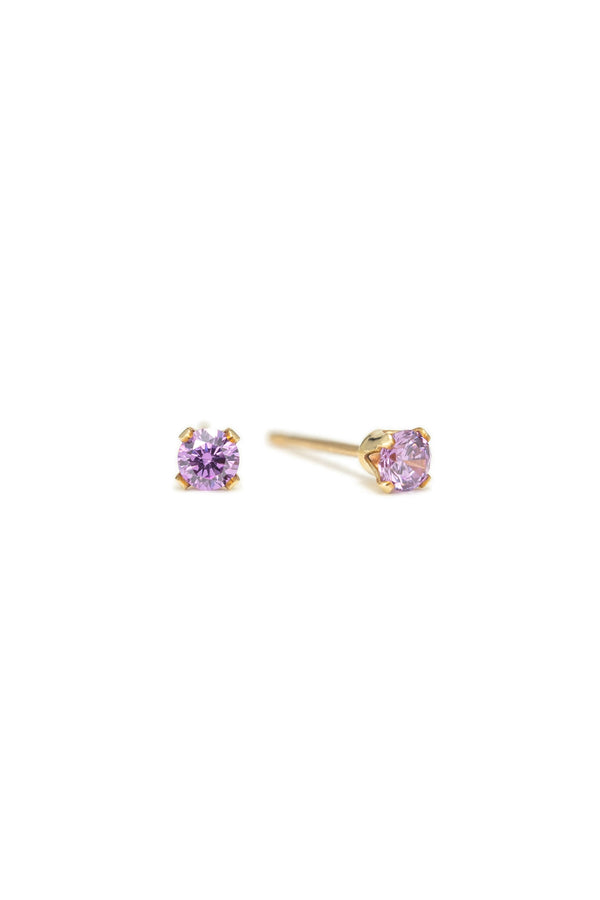 Birthstone Gold-Filled Stud Earrings | CZ Studs | Gold Studs: September