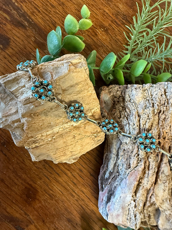 Cluster Link Turquoise Bracelet