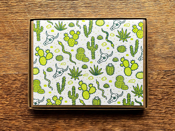 Desert Cactus Card: Boxed Set of 6