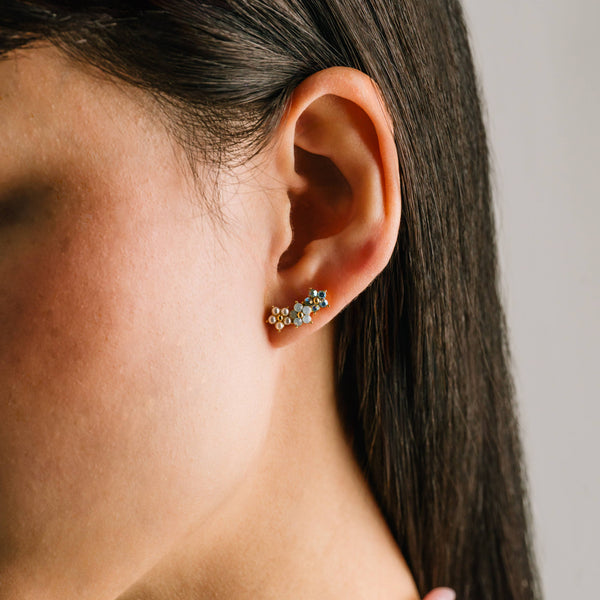 Floral Climber Earrings | Floral Ear Climbers | Spring Studs
