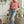 Striped Puff Sleeve Knit Sweater Top: RED and WHITE