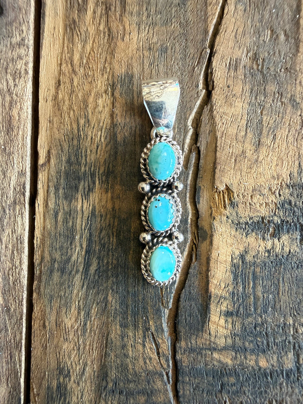 Three Stone Kingman Pendant