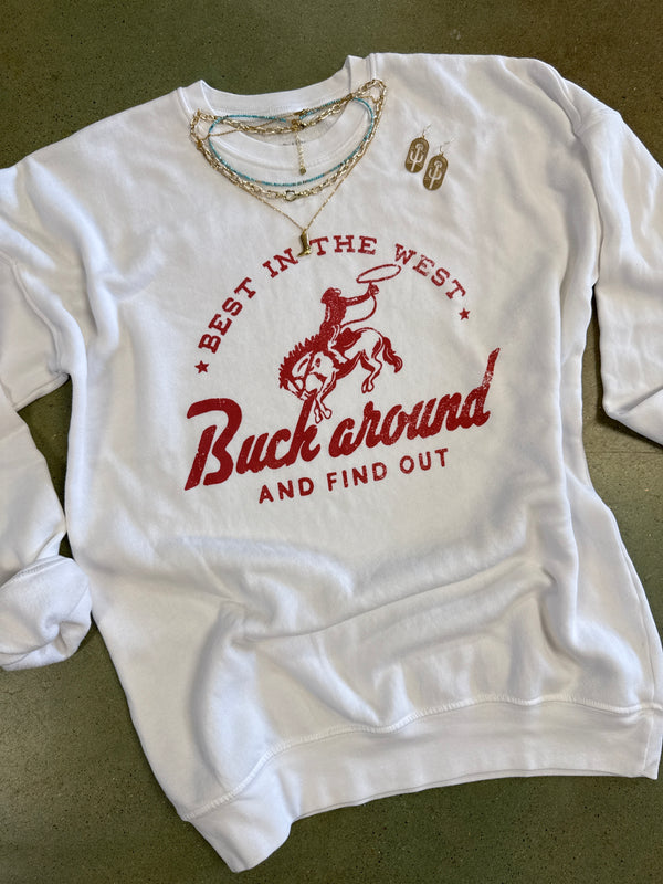 BEST IN THE WEST MINERAL SWEATSHIRT - White / S-M-L-XL