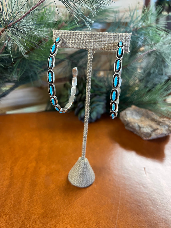 Venti Kingman Turquoise Hoops