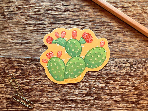 Prickly Pear Cactus Sticker