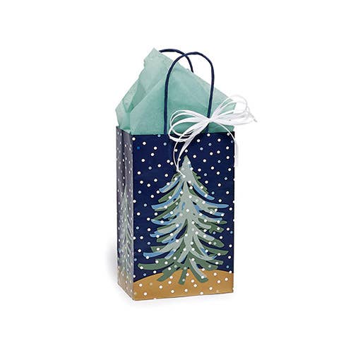 Gift Bag - Midnight Flurry Paper Christmas - 5.25x3.50x8.25"