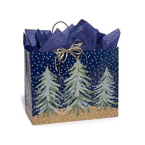 Gift Bag - Midnight Flurry Paper Christmas - 5.25x3.50x8.25"