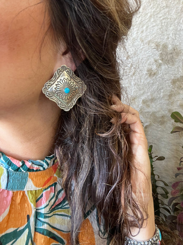 Squared-up Navajo Earring