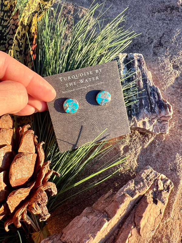 Turquoise Inlay Studs