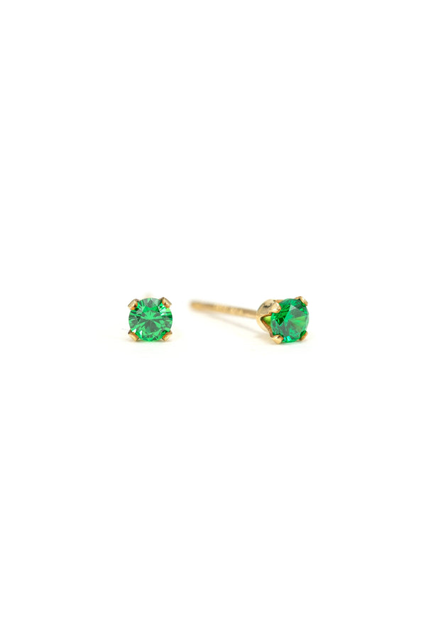 Birthstone Gold-Filled Stud Earrings | CZ Studs | Gold Studs: September