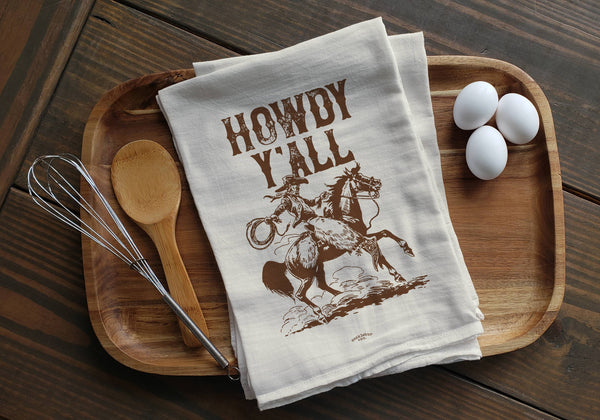 Howdy Y'all - Old Fashioned Tea towel
