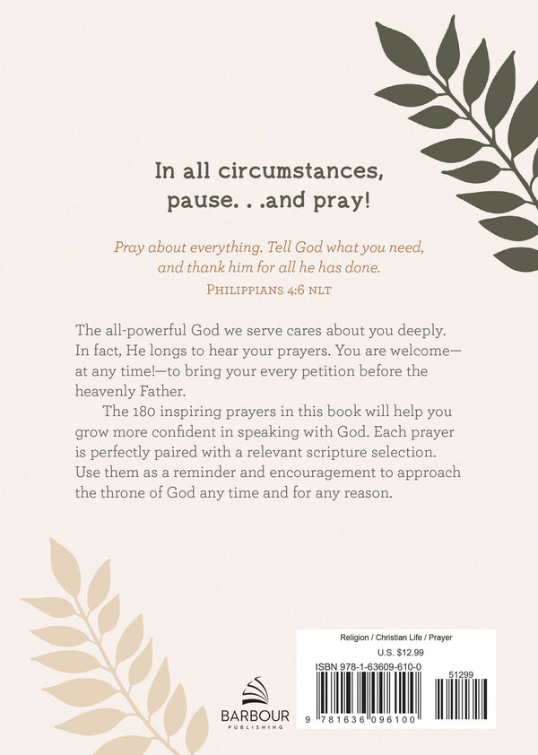 Christian Gift - Pause & Pray :180 Encouraging Devotional Prayers for Women