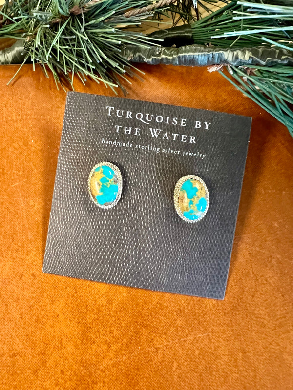 Twisted Rope Turquoise Studs - Style 2