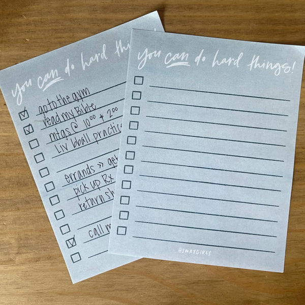Notepad | You Can Do Hard Things