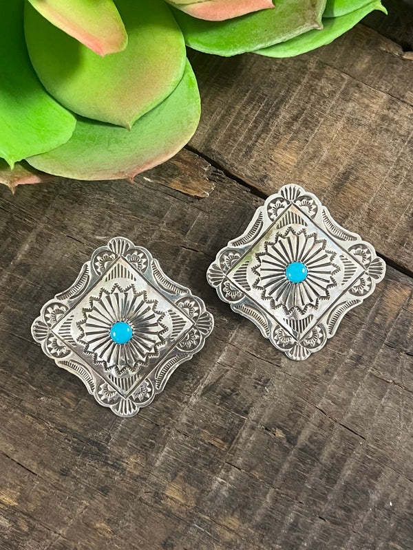 Squared-up Navajo Earring