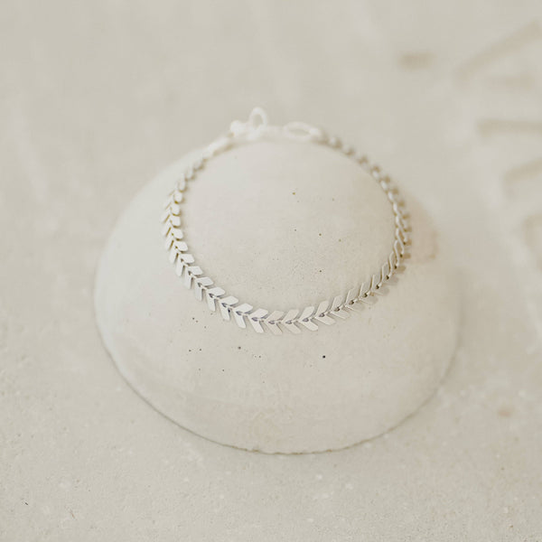 Laurel Bracelet: Satin Gold Plated