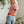 Striped Puff Sleeve Knit Sweater Top: RED and WHITE