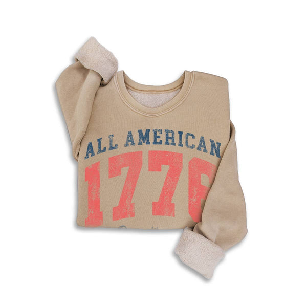 ALL AMERICAN 1776 SWEETHEART MINERAL SWEATSHIRTS: Mineral Navy / S-M-L-XL(1-2-2-1)