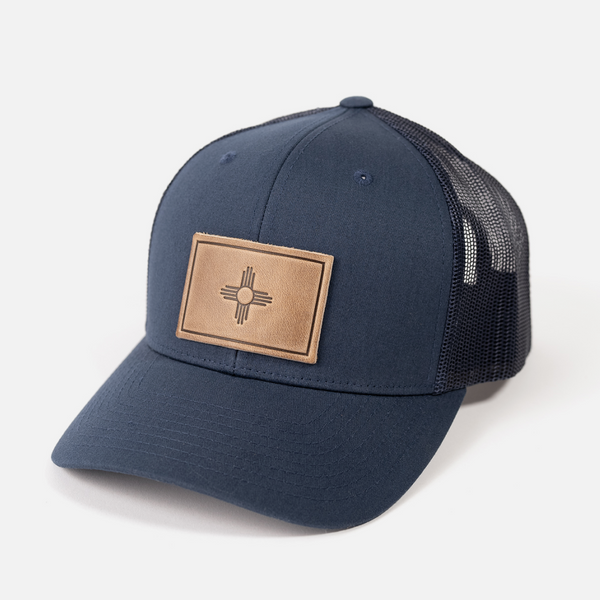 Hat - New Mexico Zia | Leather Patch: Navy